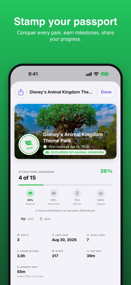 Park passport stamps